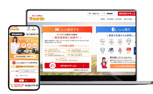 カーセブンのホームページ